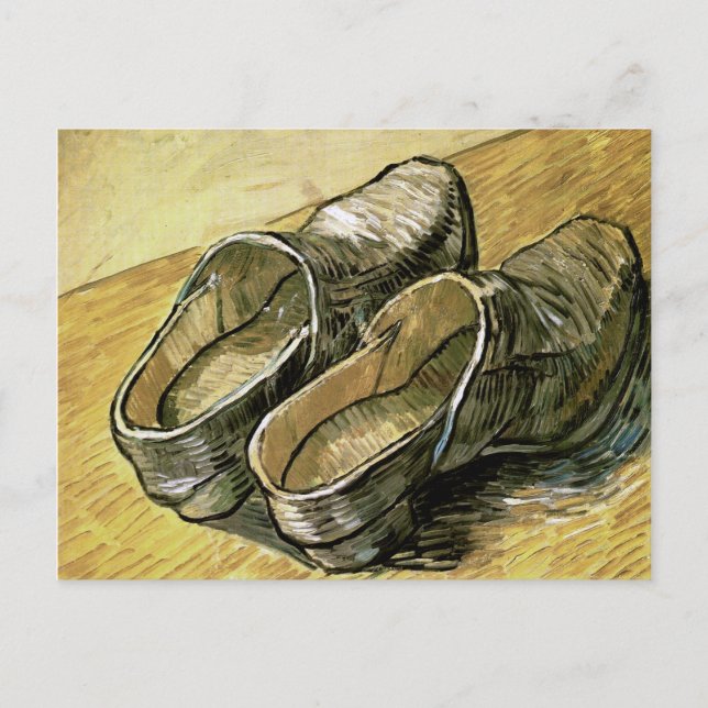Pair of Leather Clogs Van Gogh Fine Art Vykort (Framsida)
