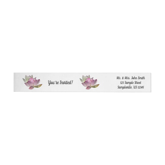 Pair of Lotus Flowers II Etikettband (Individual)