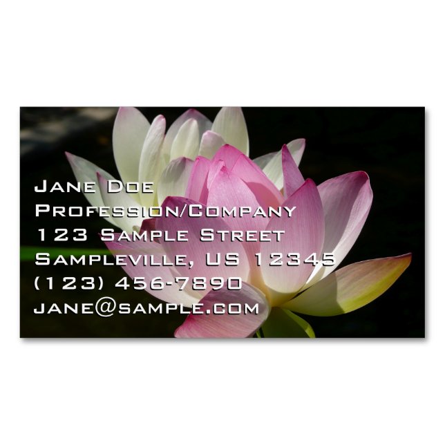 Pair of Lotus Flowers II Magnetiska Visitkort (Framsida)