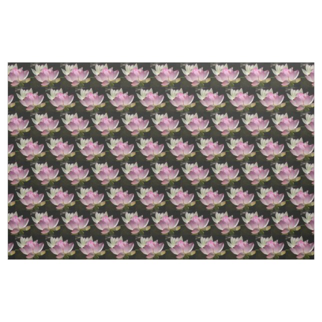 Pair of Lotus Flowers II Tyg (Yard)