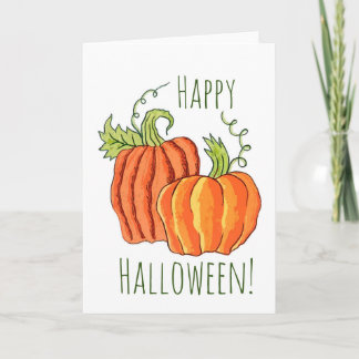 Pair of Pumpkins greeting Card Kort