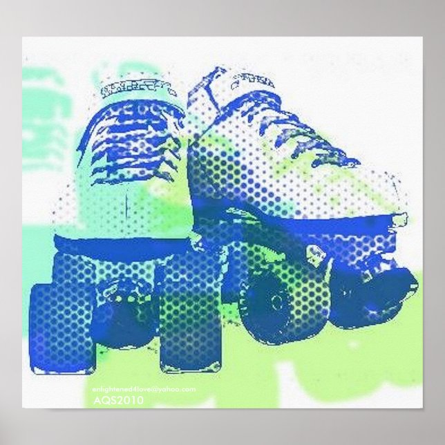 Pair of Skates Pop Art PosterPrint Poster (Framsidan)