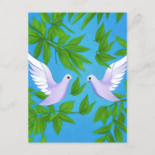 Pair of White Doves Vykort
