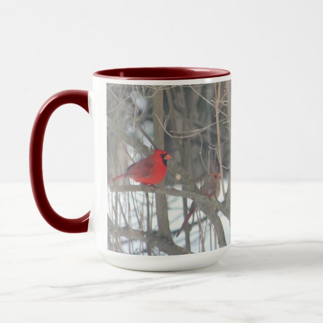 Pair Red Cardinals jul Mugg (Vänster)