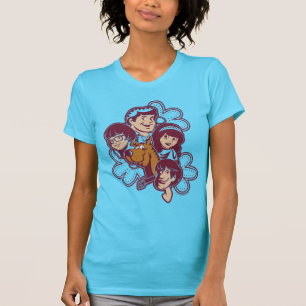 Paisely blomma Scooby-Doo och ligan T Shirt