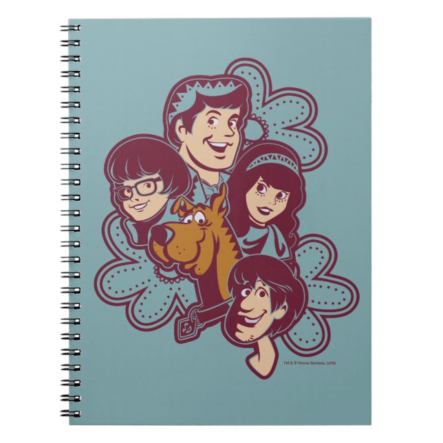 Paisely Flower Scooby-Doo och Gang Anteckningsbok (Framsidan)