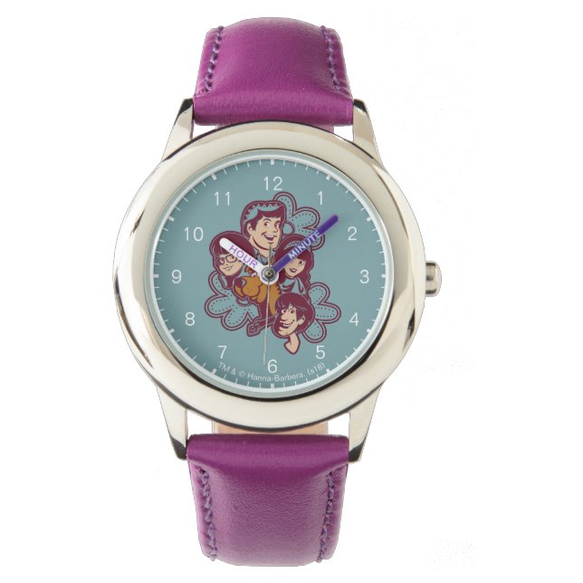 Paisely Flower Scooby-Doo och Gang Armbandsur (Framsida)