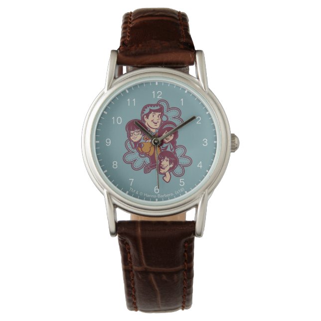 Paisely Flower Scooby-Doo och Gang Armbandsur (Framsida)
