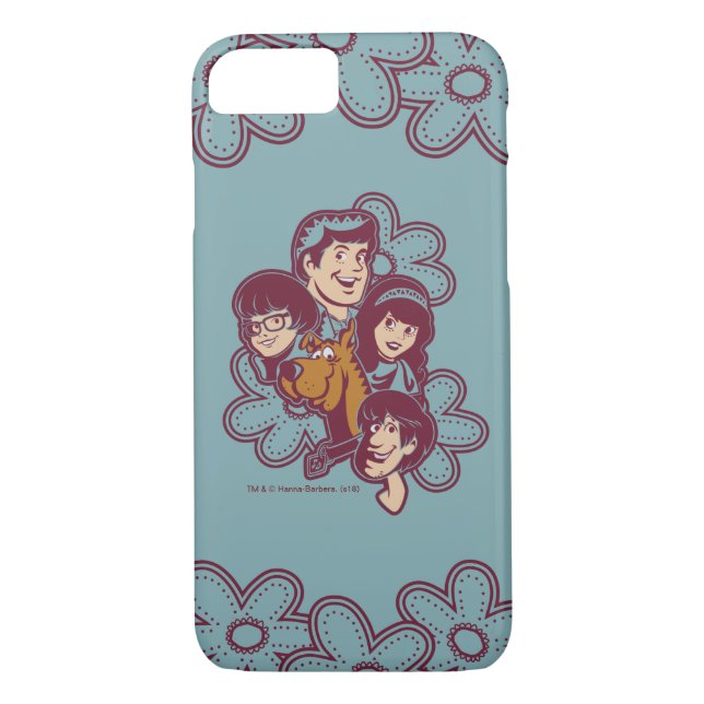Paisely Flower Scooby-Doo och Gang Case-Mate iPhone Skal (Baksida)