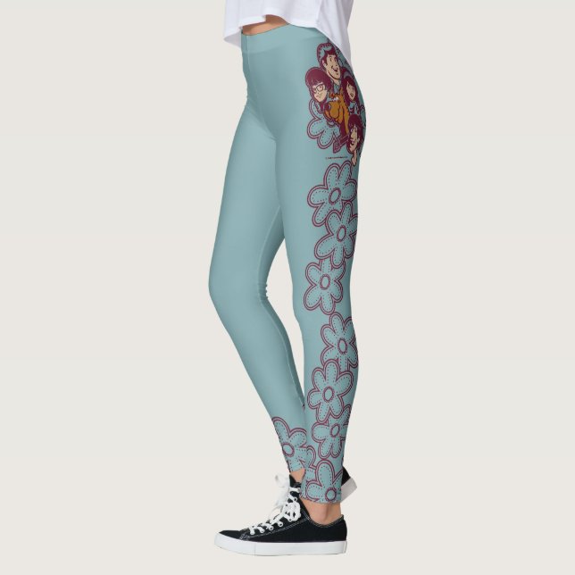 Paisely Flower Scooby-Doo och Gang Leggings (Vänster)