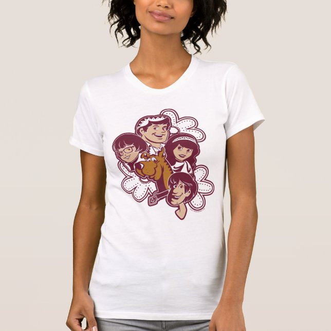 Paisely Flower Scooby-Doo och Gang T Shirt (Framsida)