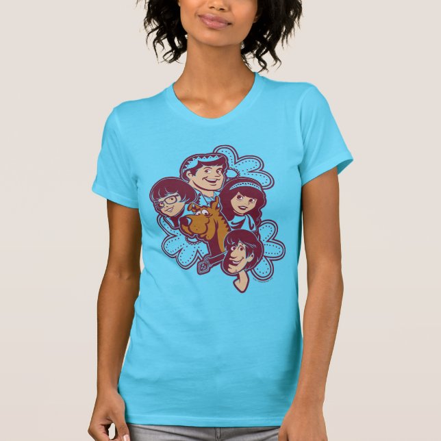 Paisely Flower Scooby-Doo och Gang T Shirt (Framsida)