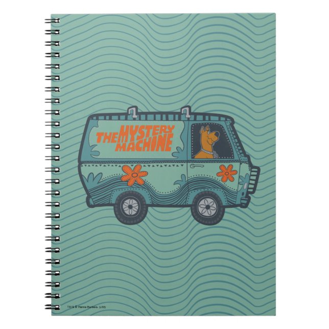 Paisely Scooby-Doo Driving Myasty Maskin Anteckningsbok (Framsidan)