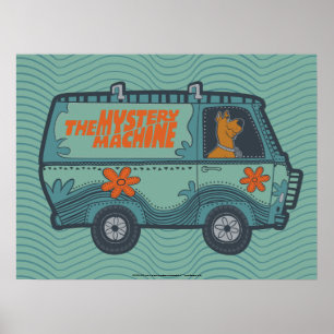 Paisely Scooby-Doo Driving Myasty Maskin Poster