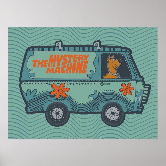 Paisely Scooby-Doo Driving Myasty Maskin Poster (Framsidan)