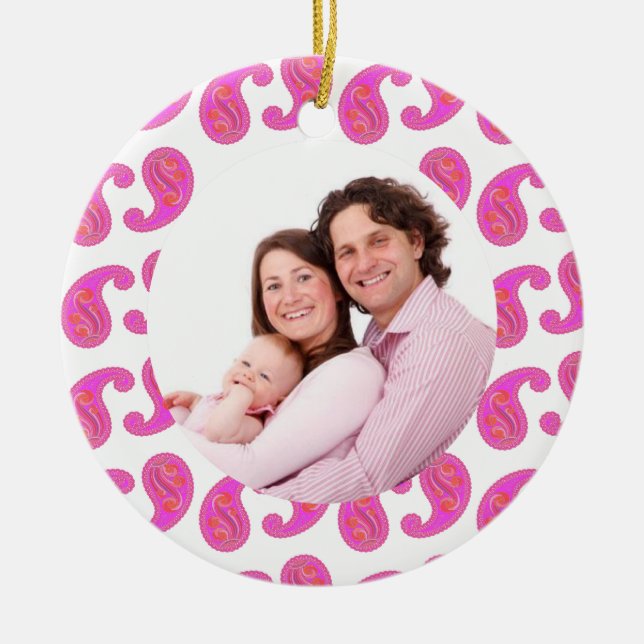 Paisley 2 julgransprydnad keramik (Framsidan)