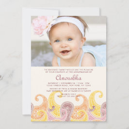 Paisley Annaprashan (första Riset) Inbjudningar