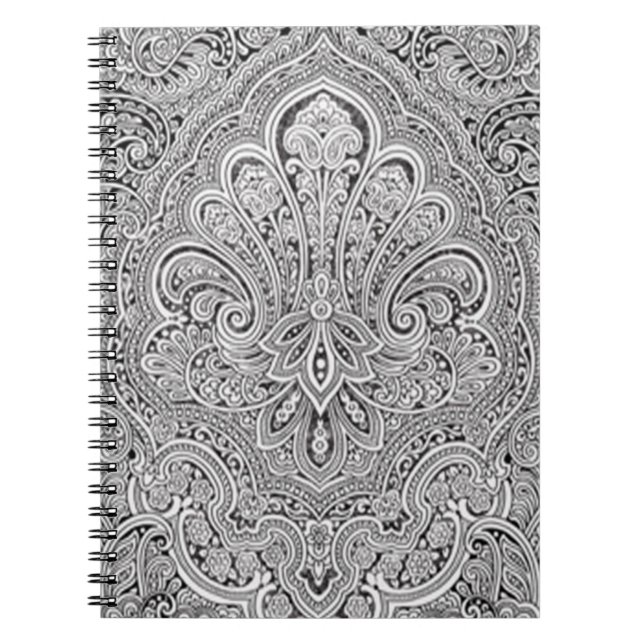 Paisley Art Spiral bärbar dator Anteckningsbok Med Spiral (Framsidan)