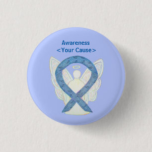 Paisley Awareness Ribbon Angel Anpassningsbar Art Knapp