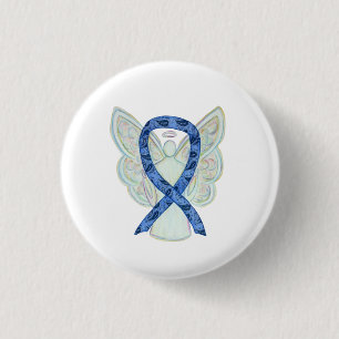 Paisley Awareness Ribbon Angel Art Pin Buttons Knapp