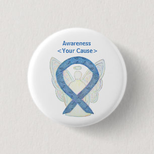 Paisley Awareness Ribbon Angel Art Pin Buttons Knapp