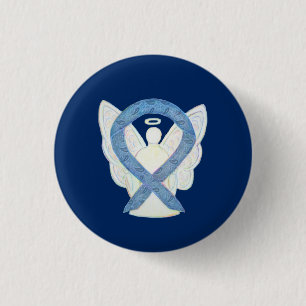 Paisley Awareness Ribbon Angel Art Pin Buttons Knapp