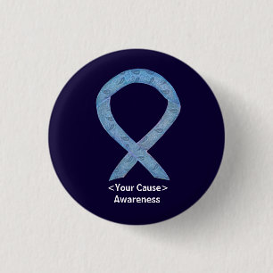 Paisley Awareness Ribbon Personlig Button Stift Knapp