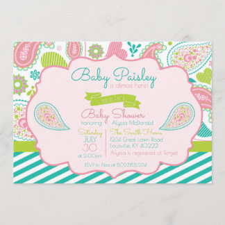 Paisley Baby Shower-inbjudan Inbjudningar