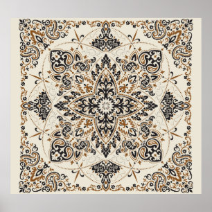 Paisley Bandana Print Silke Design Poster
