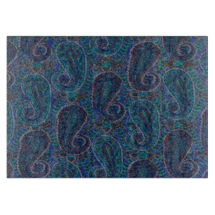 Paisley Blå Indisk Boho Klassisk Vintage