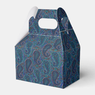 Paisley Blå Indisk Boho Klassisk Vintage Presentaskar