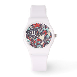 Paisley blom- klottermönster armbandsur