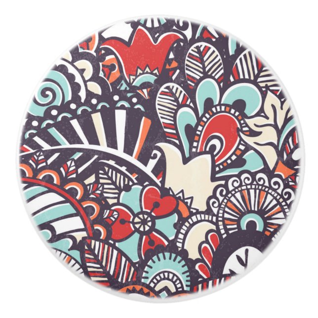 Paisley blom- klottermönster knopp (Framsidan)