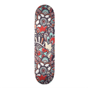 Paisley blom- klottermönster skateboard bräda 20,5 cm