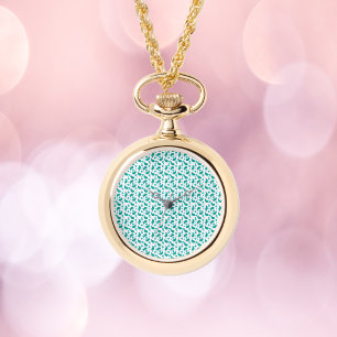 Paisley Blommig Boho Design Grön Blå Armbandsur