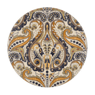 Paisley-Blommigt: Färglös, sömlös design