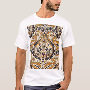 Paisley-Blommigt: Färglös, sömlös design T Shirt