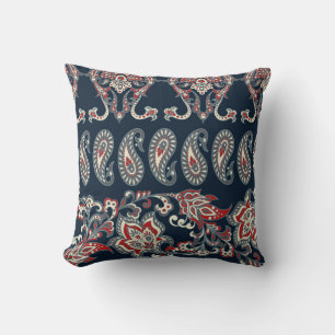 Paisley blommigt, fuktig vintage mönster. kudde