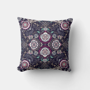 Paisley blommigt, fyrkantig fickdesign. kudde