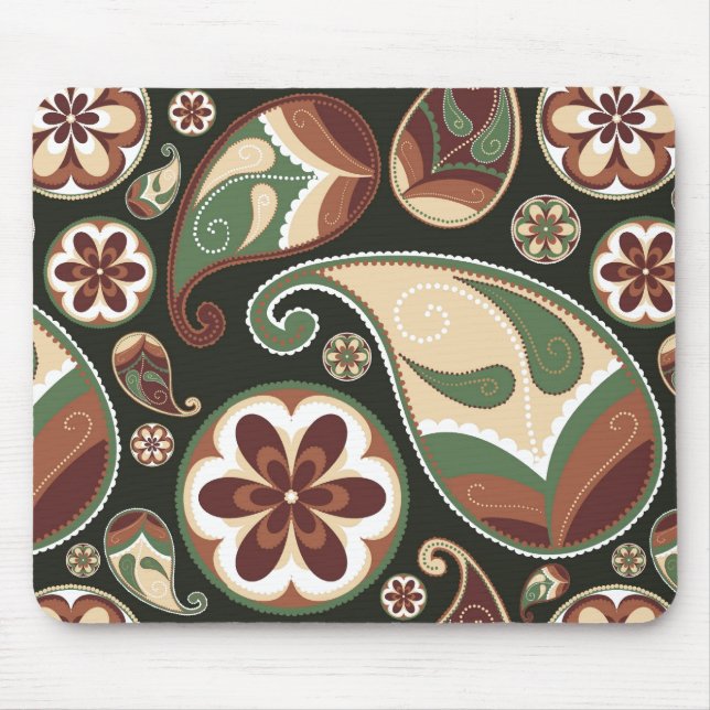 Paisley & Blommigt Mousepad Musmatta (Framsidan)