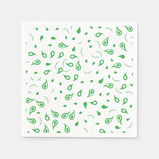 Paisley Blommigt Napkin Pappersservett (Framsidan)