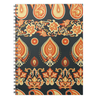 Paisley Blommigt: Oriental Ethnic Seamless Anteckningsbok