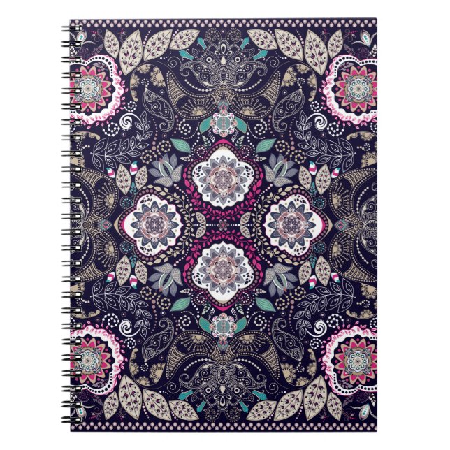 Paisley blommönster anteckningsbok (Framsidan)