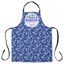 Paisley-Blommönster - blått