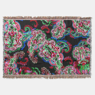 Paisley Blommönster, Ethnic Background. Filt