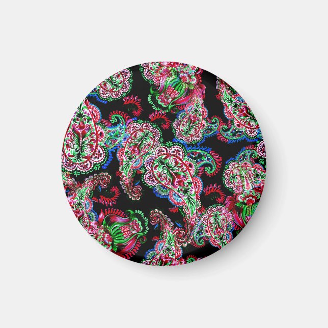 Paisley Blommönster, Ethnic Background. Magnet (Framsidan)