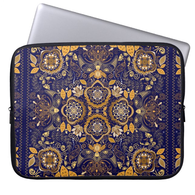 Paisley blommönster laptop fodral (Framsidan)