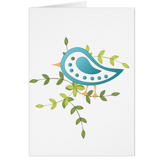Paisley Blue Bird of Happity OBS Kort (Framsidan)