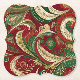 Paisley Burgundy Coaster Underlägg Papper