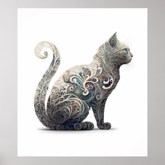 Paisley cat poster (Framsidan)
